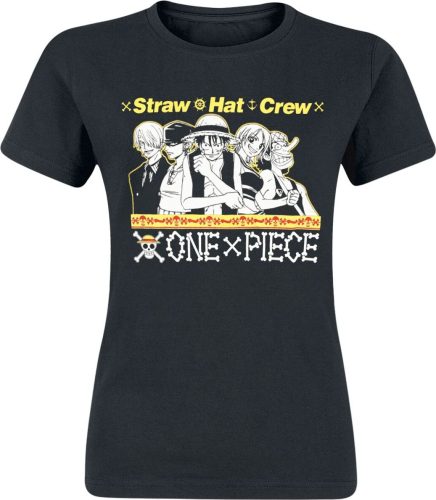 One Piece Straw Hat Crew Dámské tričko černá