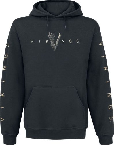 Vikings Logo Mikina s kapucí černá