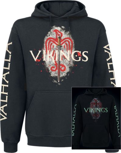 Vikings Valhalla Mikina s kapucí černá