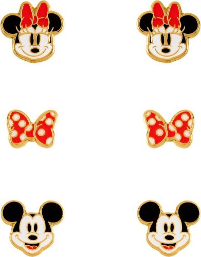 Mickey & Minnie Mouse Mickey und Minnie sada náušnic zlatá