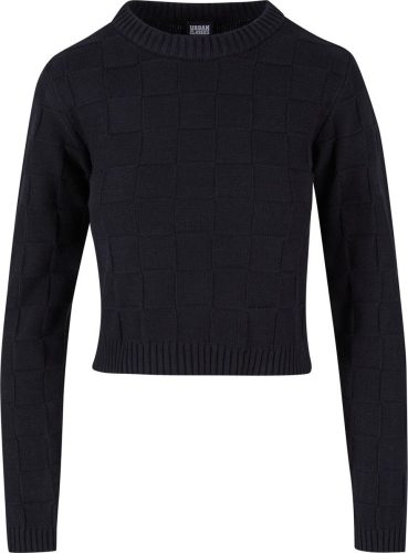 Urban Classics Ladies Check Knit Sweater Pletený svetr černá