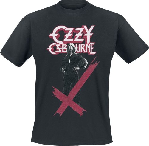 Ozzy Osbourne Crosses Stacked Logo Tričko černá