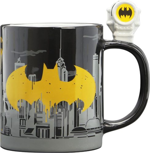 Batman Bat-Signal & Batman 3D Tasse Hrnek cerná/šedá/žlutá