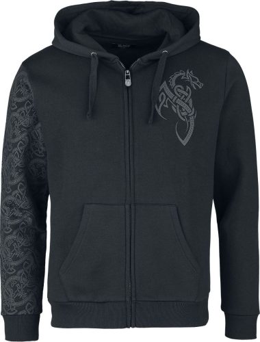 Black Premium by EMP Bunda s kapucí s keltskými ornamenty Mikina s kapucí na zip černá