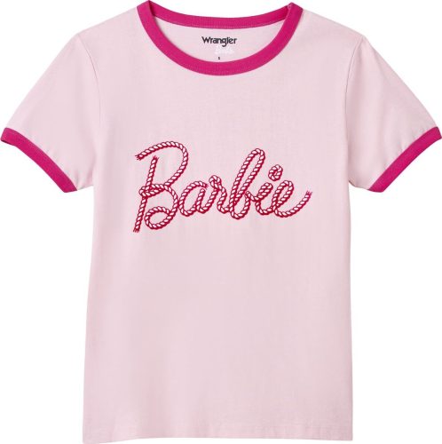 Wrangler Barbie Slim Ringer Tee Dámské tričko růžová