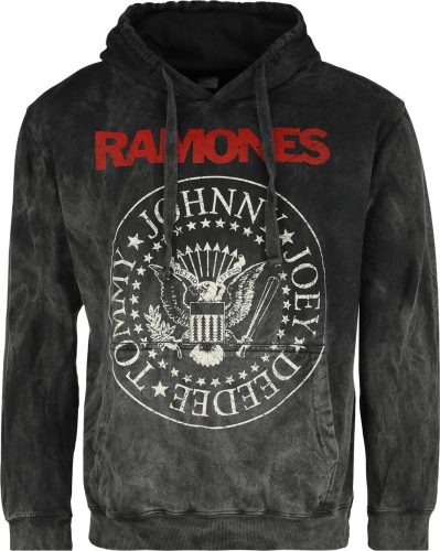 Ramones Crest Mikina s kapucí tmavě šedá