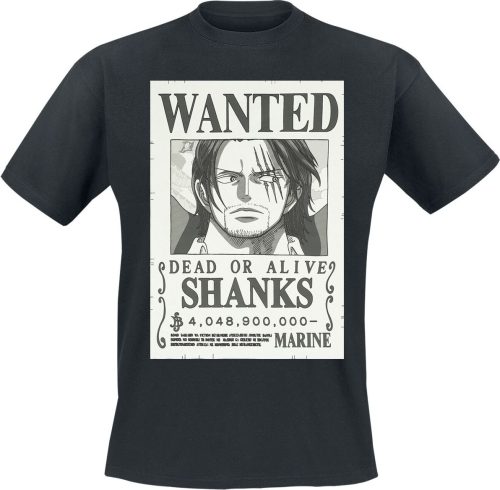 One Piece Wanted - Dead or Alive - Shanks Tričko černá
