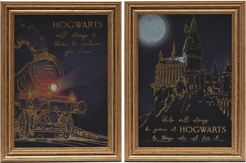 Harry Potter Sada obrázků Hogwarts Express + Hogwarts Zarámovaný obraz vícebarevný