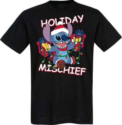 Lilo & Stitch Stitch - Holiday Mischief Tričko černá