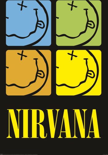 Nirvana Smiliey Squares plakát vícebarevný