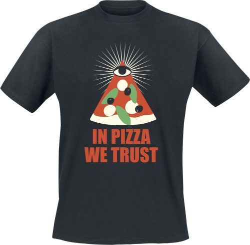 Food In Pizza We Trust Tričko černá