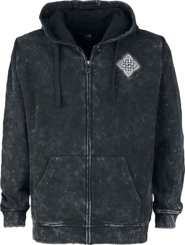 Black Premium by EMP Bunda s kapucí s keltskými ornamenty Mikina s kapucí na zip černá
