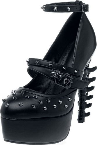 Ocultica Gotické boty na podpatcích Vysoké podpatky černá