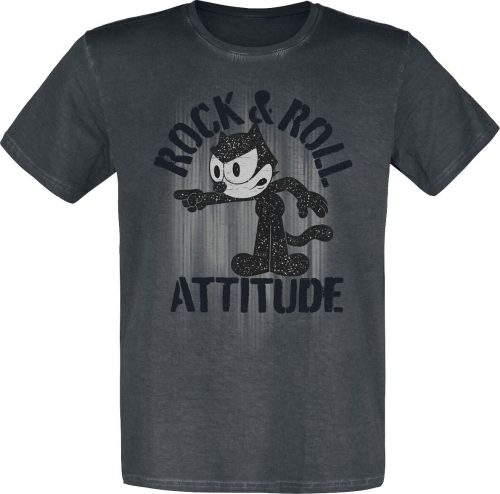 Felix The Cat Rock & Roll Attitude Tričko černá