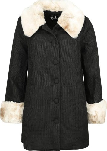 Hell Bunny Faustine Coat Dámský kabát cerná/béžová