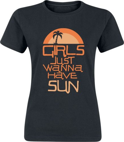 Sprüche Girls Just Wanna Have Sun Dámské tričko černá