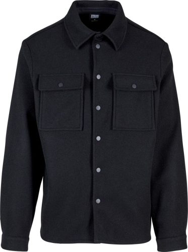 Urban Classics Jednobarevná koěilová bunda Košile černá