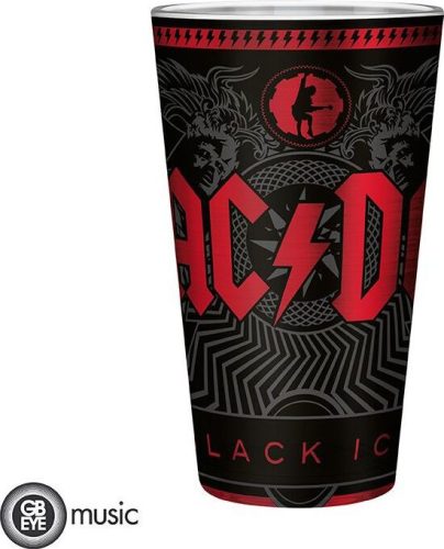 AC/DC Black Ice sklenicka cerná/cervená