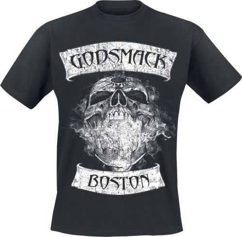 Godsmack Burning Skull Tričko černá