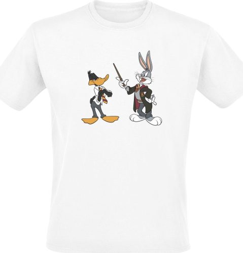 Looney Tunes Bugs Bunny - Duffy Duck - Gryffindor Tričko bílá