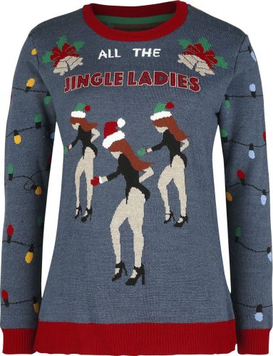 Ugly Christmas Sweater All The Jingle Ladies Pletený svetr vícebarevný