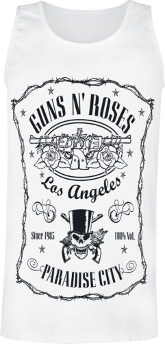 Guns N' Roses Paradise City Label Tank top bílá