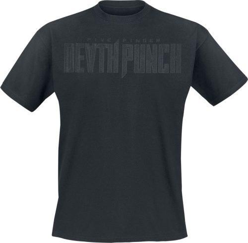 Five Finger Death Punch Black On Black Knuckles V2 Tričko černá