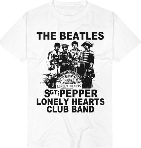 The Beatles Sgt Pepper Tričko bílá