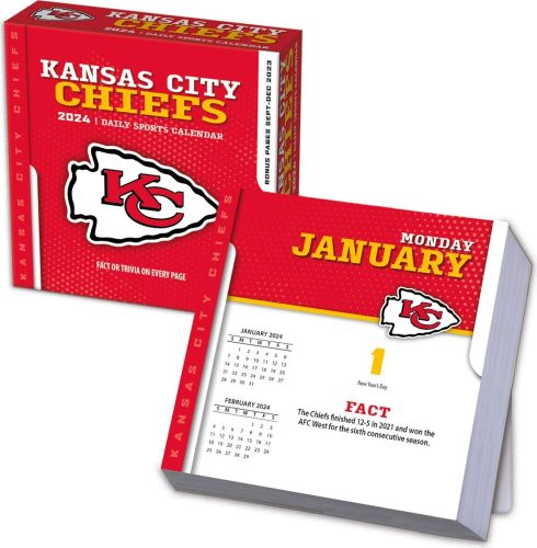 NFL Kansas City Chiefs - Abreißkalender Stolní kalendář vícebarevný