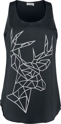 Innocent Geometric Deer Vest Dámský top černá