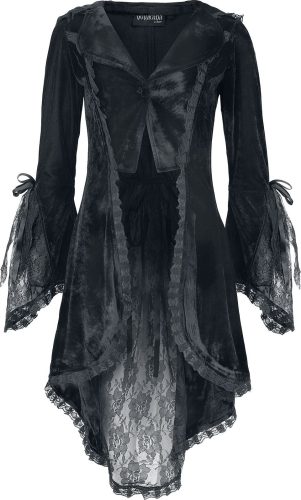 Gothicana by EMP Sametový kardigán s krajkovými detaily Dámský kardigan černá