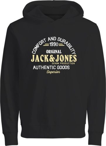 Jack & Jones Junior Tepláková mikina JJMinds JNR detská mikina s kapucí černá