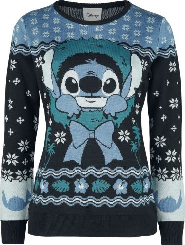 Lilo & Stitch Christmas Stitch Pletený svetr modrá/zelená