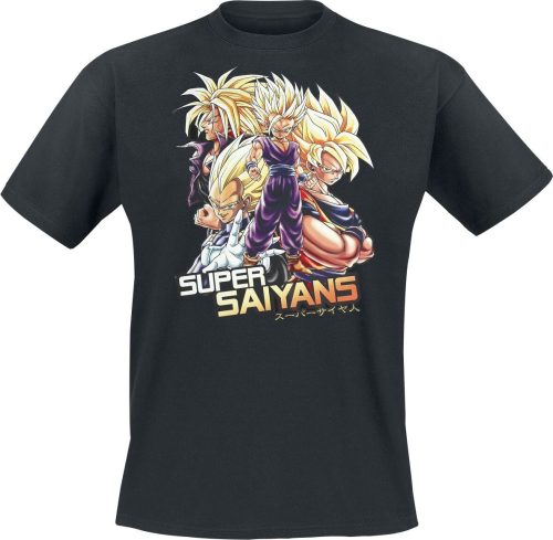Dragon Ball Z - Super Saiyans Tričko černá