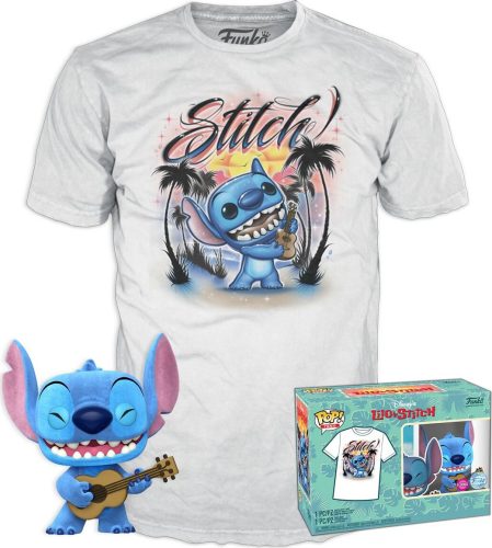 Lilo & Stitch Vinylová figurka č.1044 Ukulele Stitch - POP! a tričko (s jemným povrchem) Sberatelská postava standard