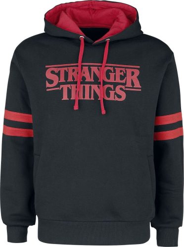 Stranger Things Stranger Things - Schriftzug Mikina s kapucí černá