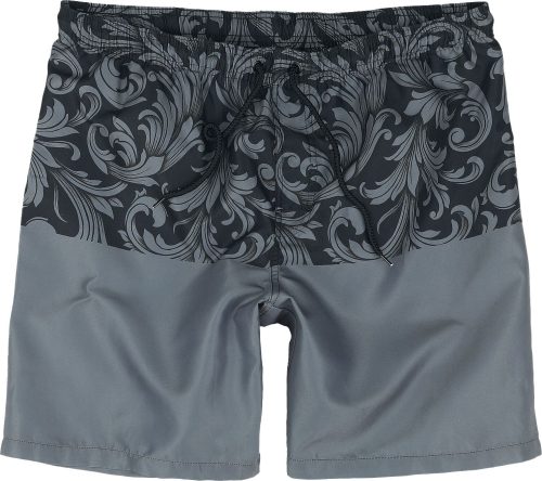 Black Premium by EMP Ornament Print Swim Shorts Pánské plavky černá