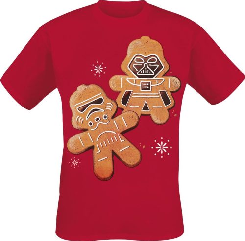 Star Wars Christmas Cookies Tričko červená