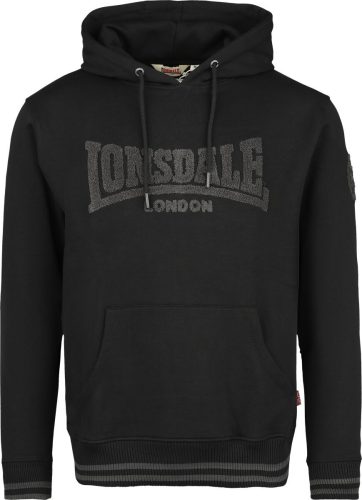 Lonsdale London Kneep Mikina s kapucí černá