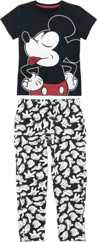Mickey & Minnie Mouse Kids - Mickey Mouse Dětská pyžama cerná/bílá