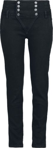Black Premium by EMP Double Button Placket Jeans Dámské kalhoty černá