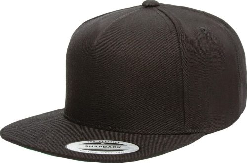 Flexfit Premium 5-Panel Snapback Cap kšiltovka černá