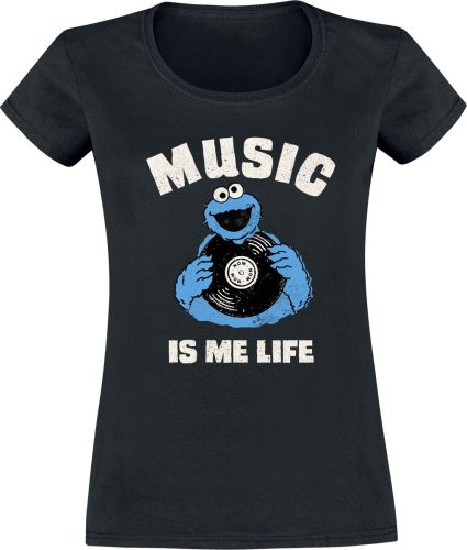 Sesame Street Music Is Me Life Dámské tričko černá