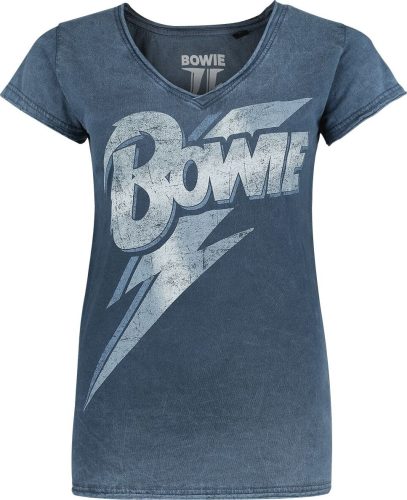 David Bowie Lightning Bolt Dámské tričko modrá