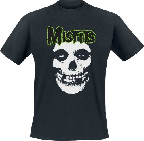 Misfits Green Skull Tričko černá