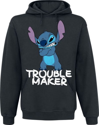 Lilo & Stitch Stitch - Trouble Maker Mikina s kapucí černá