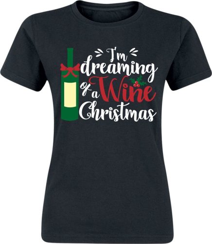 Alcohol & Party I'm Dreaming Of A Wine Christmas Dámské tričko černá