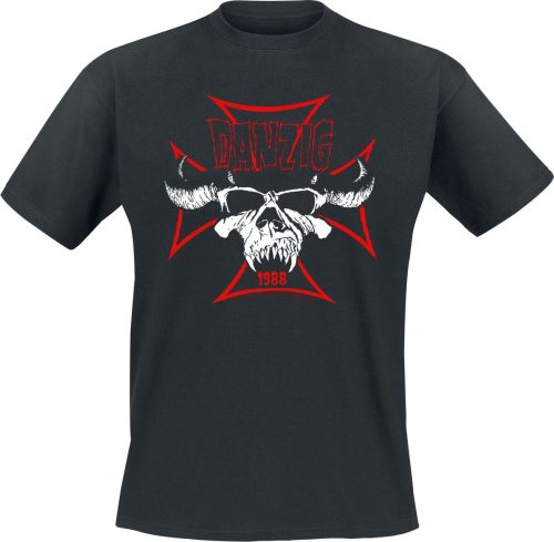 Danzig Cross Skull Tričko černá