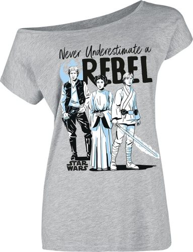 Star Wars Never Underestimate Dámské tričko šedá