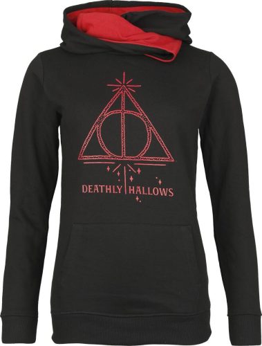 Harry Potter Deathly Hallows Dámská mikina s kapucí cerná/cervená